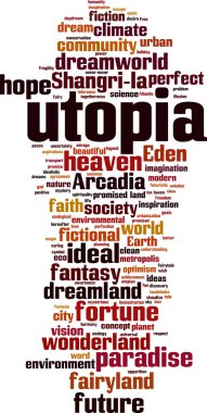 Utopia word cloud clipart