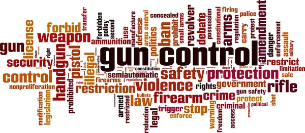 Gun Control mot nuage — Image vectorielle