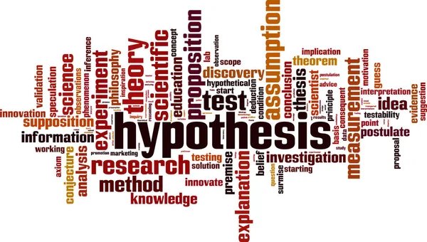 Hypothese Wortwolke — Stockvektor