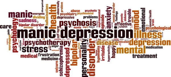 Manic depressie word cloud — Stockvector