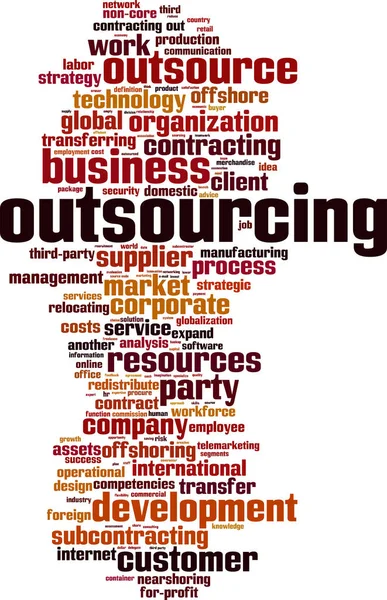 Outsourcing word cloud — Stock Vector