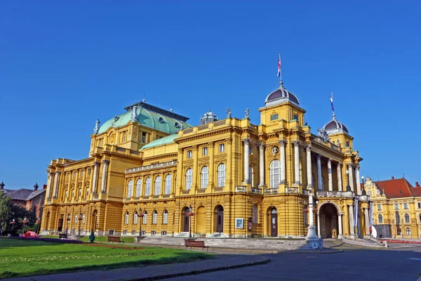 Teatro Nacional Croata en Zagreb — Foto de Stock