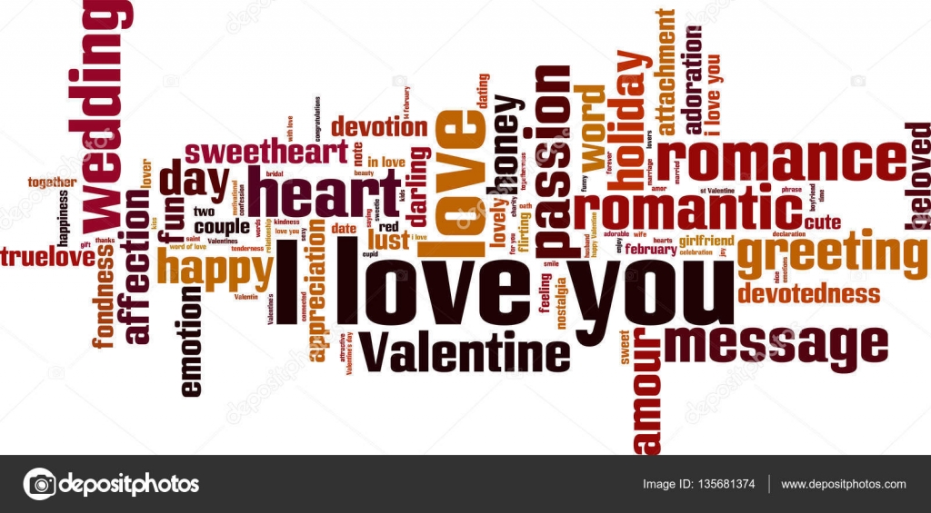 I Love You Word Cloud Stock Vector I Love You Word Cloud Stock Vector