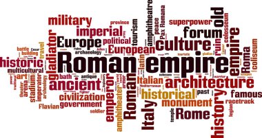 Roman empire word cloud clipart