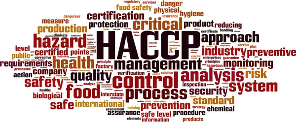 Nuage de mots HACCP — Image vectorielle