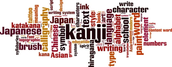 Kanji word cloud — Stock Vector