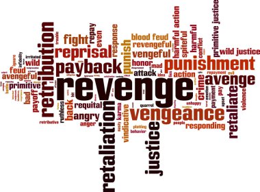 Revenge word cloud clipart