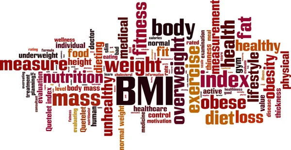 BMI slovo mrak — Stockový vektor