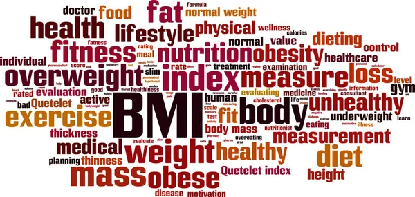 Bmi-Wortwolke — Stockvektor