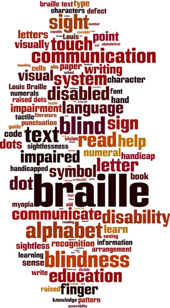 Nuage de mots braille — Image vectorielle