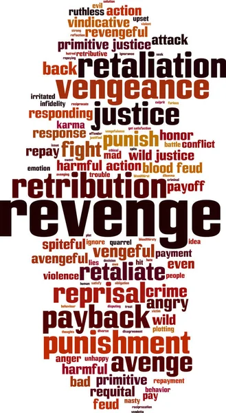 Revenge word cloud — Stock Vector