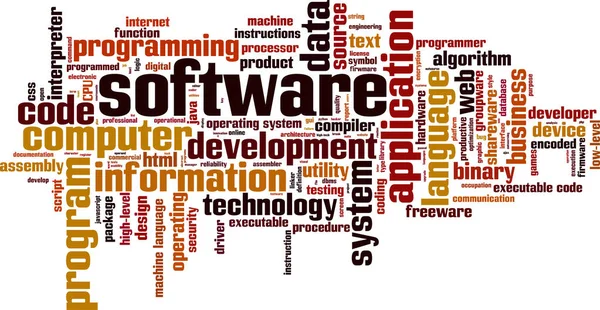 Software word cloud — Stockvector