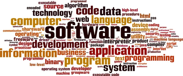 Software word cloud — Stockvector