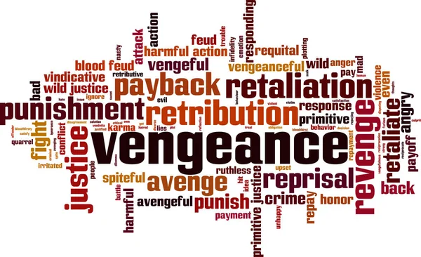 Vengeance word cloud — Stock Vector