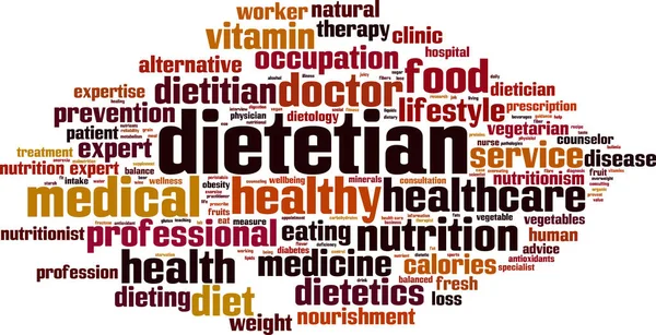 Dietetian word cloud — Stockvector