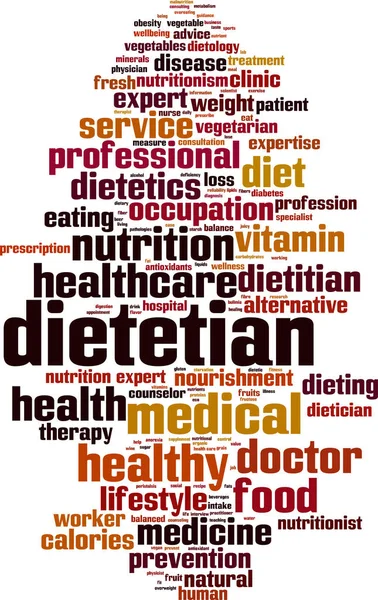 Nuvem de palavra dietética —  Vetores de Stock