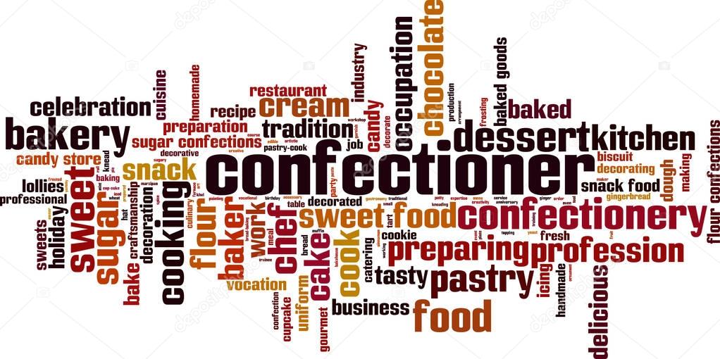 Confectioner word cloud