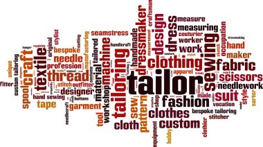 Tailor word cloud clipart