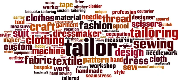 Tailor word cloud — Stock Vector