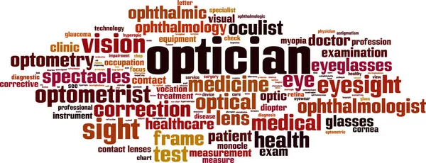 Optiker Wortwolke — Stockvektor