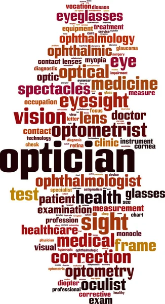 Optiker Wortwolke — Stockvektor