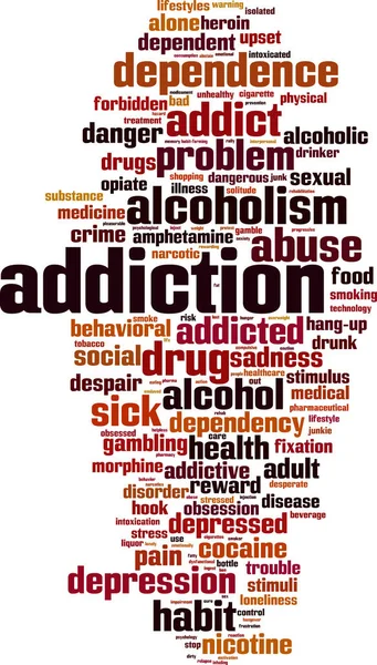 Addiction word cloud — Stock Vector