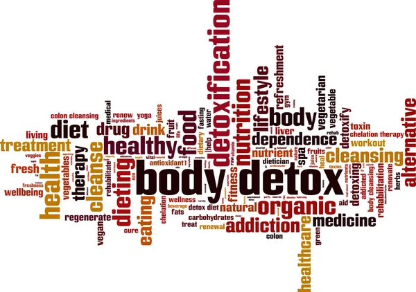 Lichaam detox word cloud — Stockvector