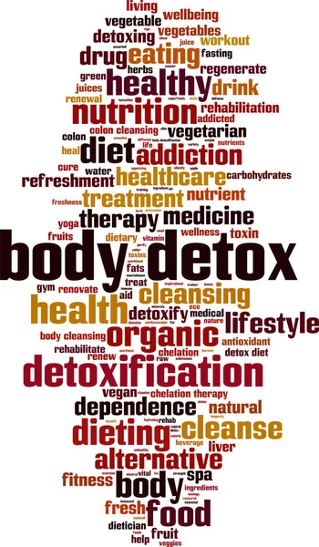 Lichaam detox word cloud — Stockvector