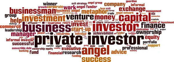 Particuliere investeerder word cloud — Stockvector