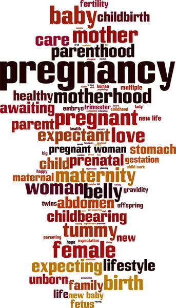 Pregnancy word cloud — Stock Vector