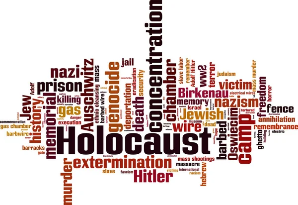 Nube de palabras Holocausto — Vector de stock