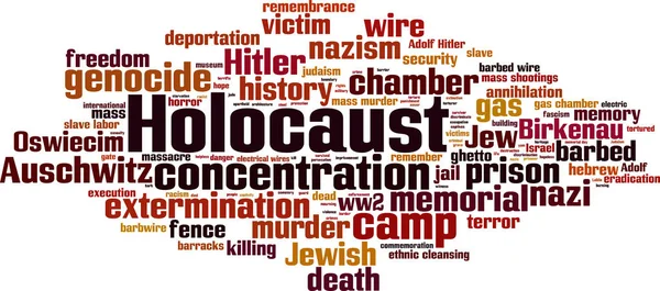 Nube de palabras Holocausto — Vector de stock