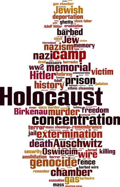 Nube de palabras Holocausto — Archivo Imágenes Vectoriales