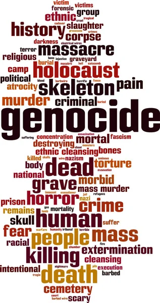 Nube de palabras genocidio — Archivo Imágenes Vectoriales