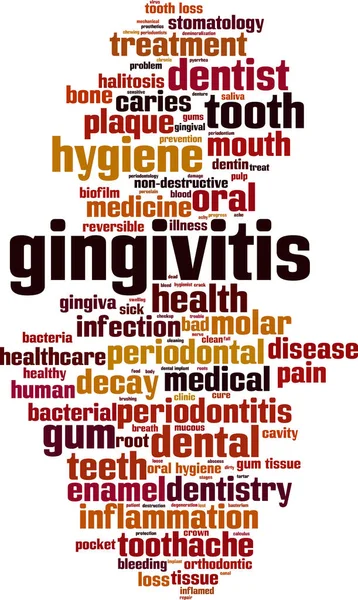 Nube de palabras gingivitis — Vector de stock