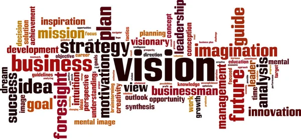 Vision szó felhő — Stock Vector