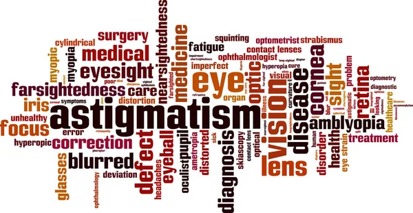 Astigmatism word cloud — Stock Vector