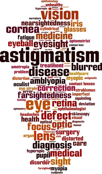 Astigmatism word cloud — Stock Vector