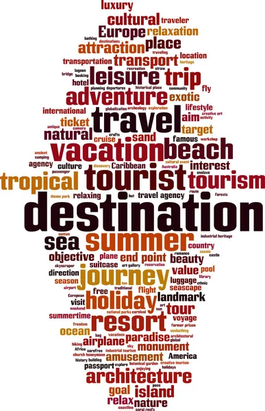 Destination word cloud — Stock Vector