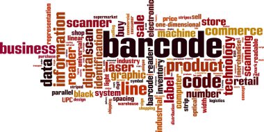 Barcode word cloud clipart