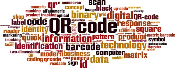 QR code word cloud — Stockvector