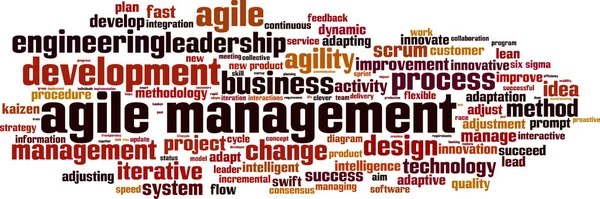 Agile gestione parola cloud — Vettoriale Stock
