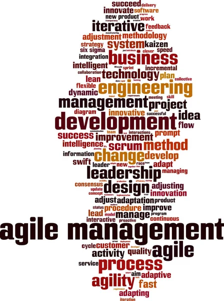 Agile management word cloud — Stock Vector