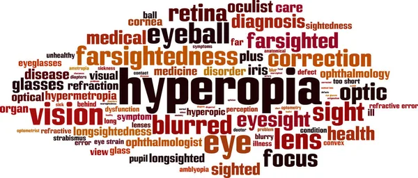 Hyperopie-Wortwolke — Stockvektor