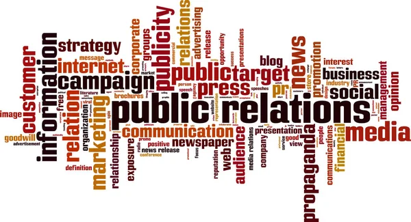 Public relations word cloud — Stock Vector