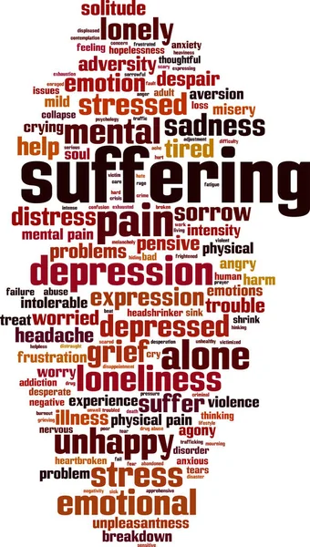 Suffering word cloud — Stock Vector