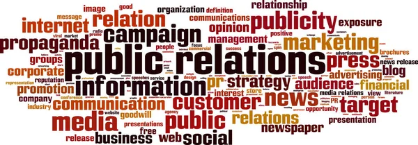 Public relations word cloud — Stock Vector