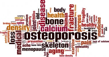 Osteoporosis word cloud clipart