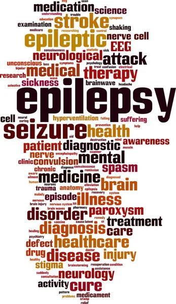 Epilepsi word cloud — Stock vektor