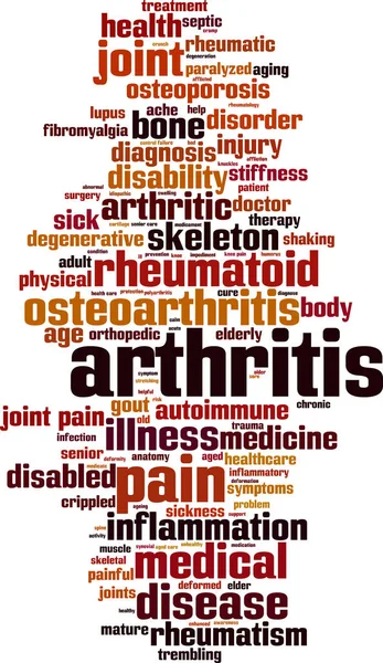 Arthritis-Wortwolke — Stockvektor